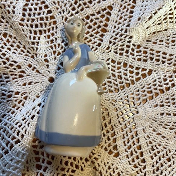 Rex Valencia Porcelain Girl with Flower Basket Figurine - EUC - Picture 9 of 9